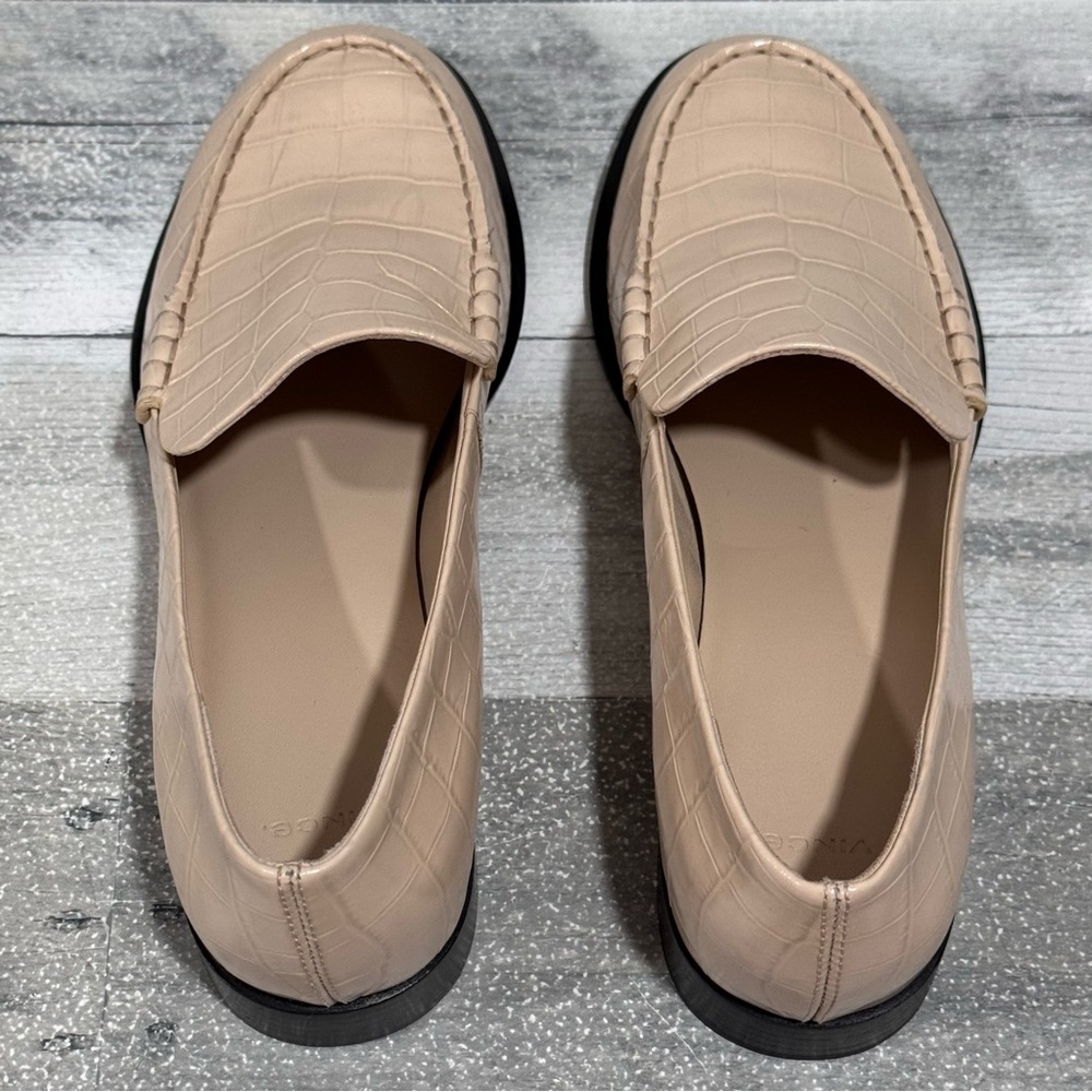 VINCE Naomi Women’s Loafer - Birch Sand Croc Emb - Size - 7 .US - Picture 3 of 9